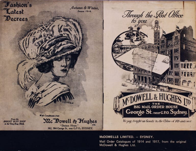 McDOWELLS LIMITED. — SYDNEY.

Mail Order Catalogues of 1914 and 1917, from the original
McDowell & Hughes Ltd.